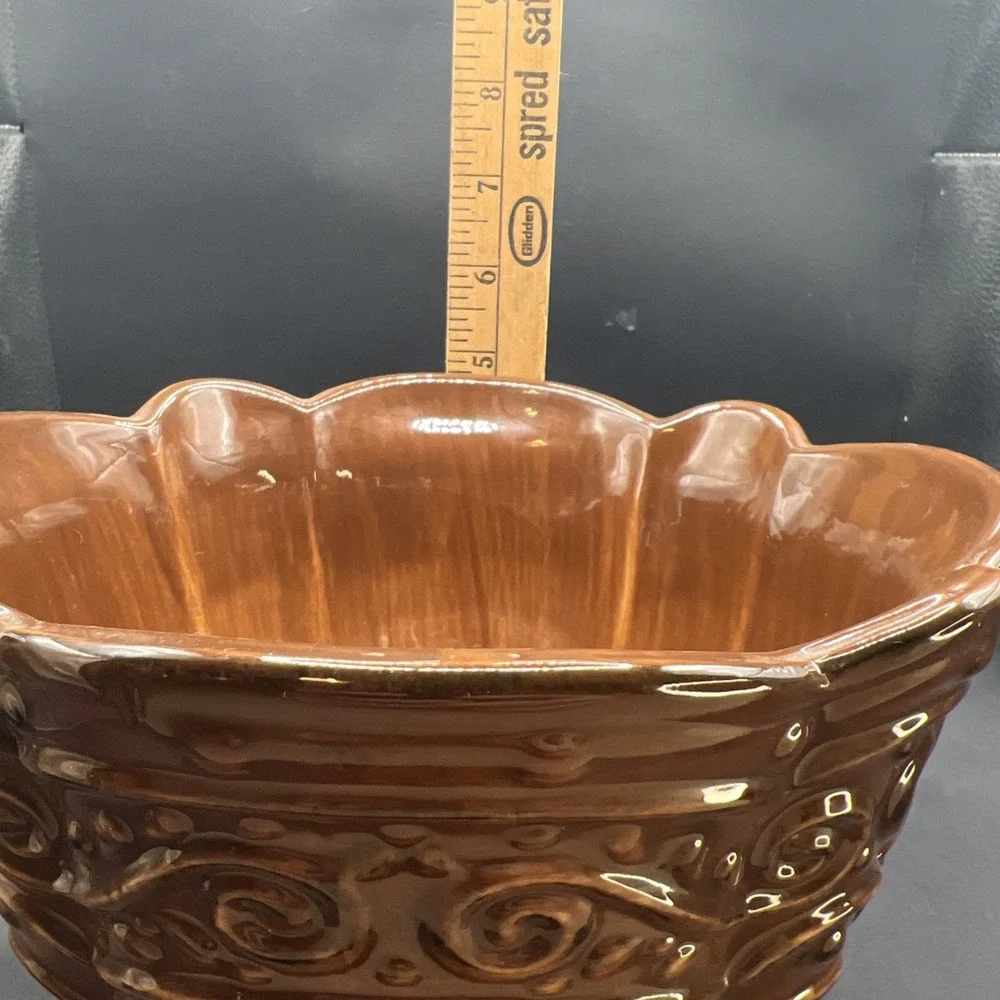 Celebrating Home Stoneware Collection Medium Bowl Brown Glaze Venetian Spice
